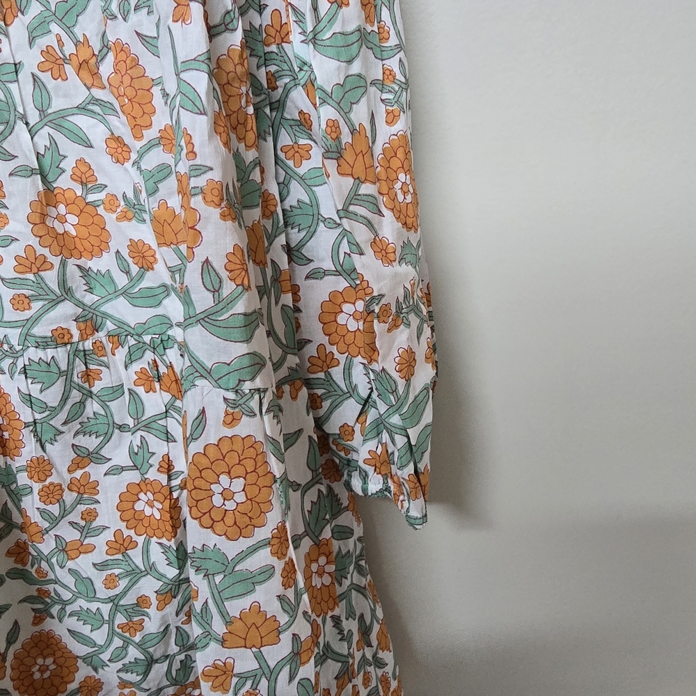 Victoria Dunn Womens Floral Knee Length Dress Sz L Spring Boho NWT - Picture 6 of 8